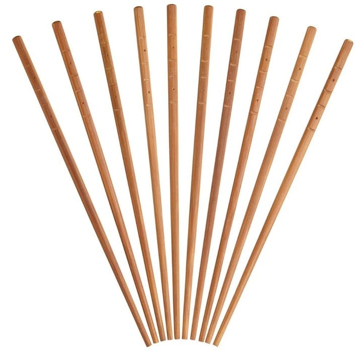 World of Flavours Oriental Bamboo Chopsticks, 5 Pairs