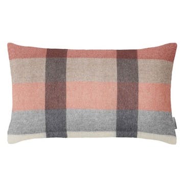 Intersection Cushion, 30cm x 50cm , Rusty Red/White/Grey