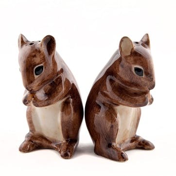 Harvest Mouse Salt & Pepper Shakers H7cm Brown