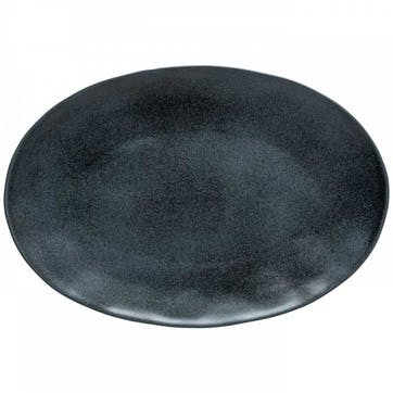 Livia Oval Platter D45cm, Matte Black