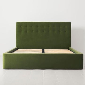 Bed 01 Velvet King Size Frame, Vine