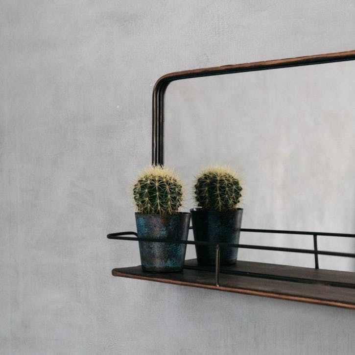 Ola Copper Mirror With Shelf