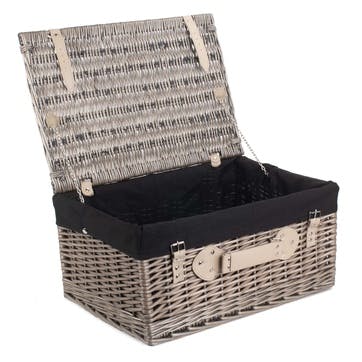 20" Antique Wash Hamper with Black Lining