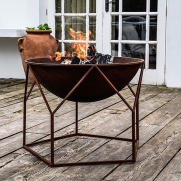 Buckingham, Outdoor Firebowl, Rust