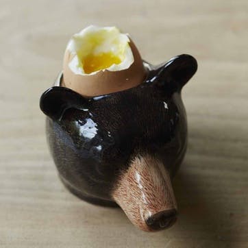 Ceramic Animal Egg Cup, Black Bear