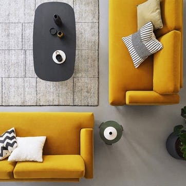 Model 05 3 Seater Velvet Sofa, Mustard
