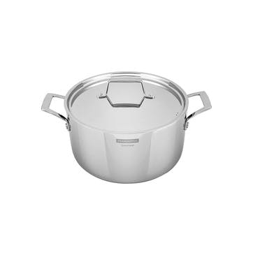 Grano Tri-Ply Shallow Casserole Dish, Stainless Steel, 24cm