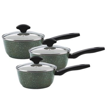 Eco Prestige Non-Stick Saucepan, Set of 3