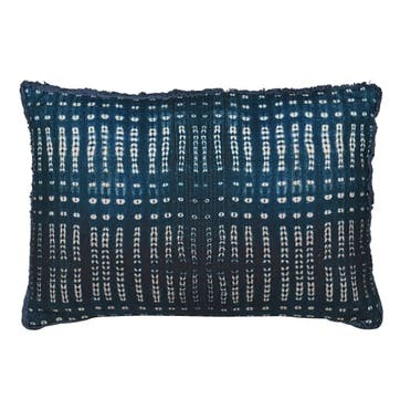 Shibori Cushion Cover 40 x 60cm, Blue