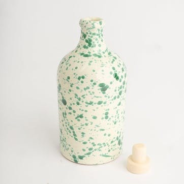 Splatter  Ceramic Bottle, H18 x D8.5cm, Pistachio