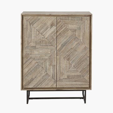 Marca Bar Cabinet, Acacia Wood