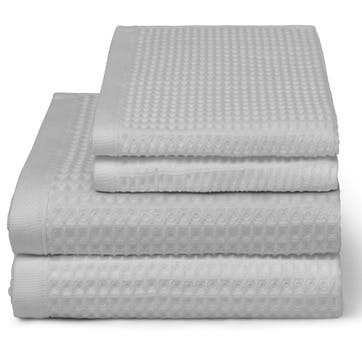 Waffle Bath Towel, H70 x W140cm, Light Grey