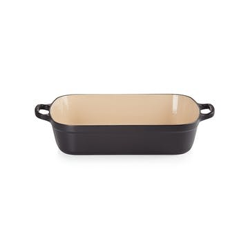 Cast Iron Rectangular Roaster - 33cm; Satin Black