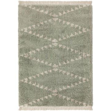 Rocco  berber style rug 120 x 170cm, green