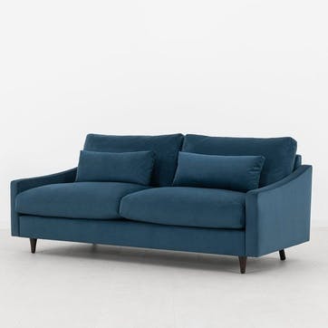 Model 07 Velvet 3 Seater Sofa, Teal