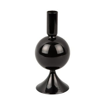 Sparkle Ball Candle Holder H18cm, Black