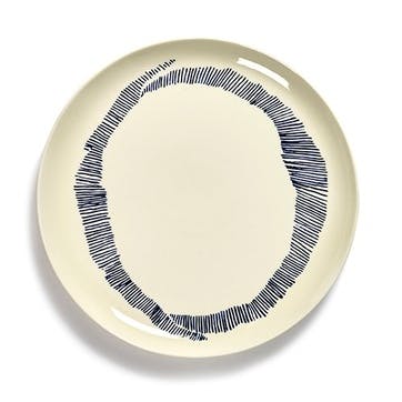 Ottolenghi Set of 2 large plates, D27, White And Blue