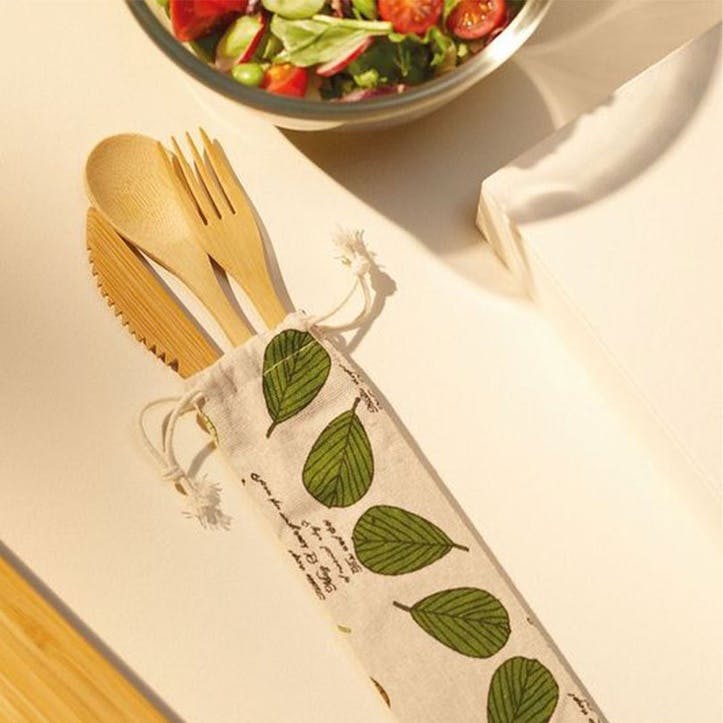 Natural Elements Eco-Friendly Bamboo Cutlery Set