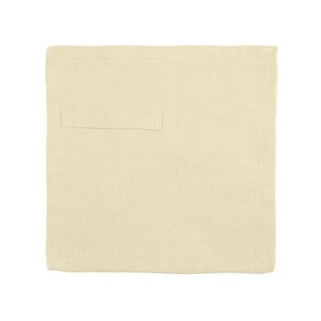 Herringbone Set of 4 Everyday Napkins 20 x 20cm, Pale Yellow