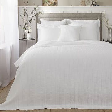 Tinos Double Bedspread, White