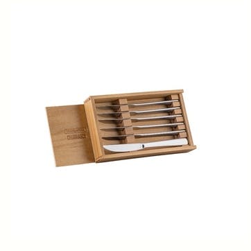 Steak Knife in Wooden Box, Set of 6