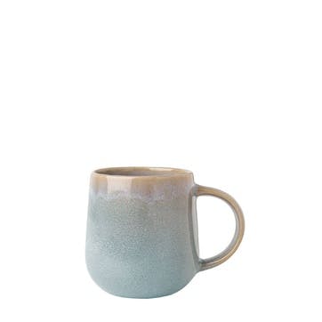 Reactive Glaze Set of 4 Mugs 340ml, Grey Blue