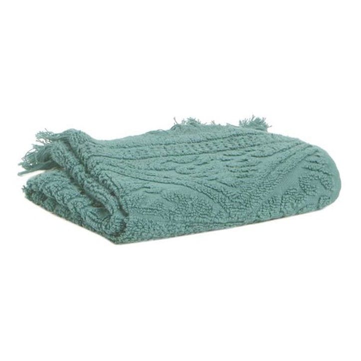 Bath towel, 70 x 140cm, Vivaraise, Zoe, green/grey