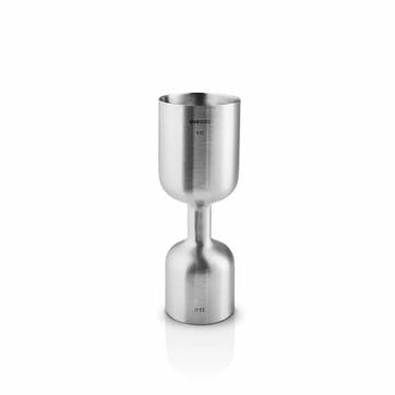 Liquid Lounge Cocktail Measuring Jigger, H10.5cm, Brushed Steel