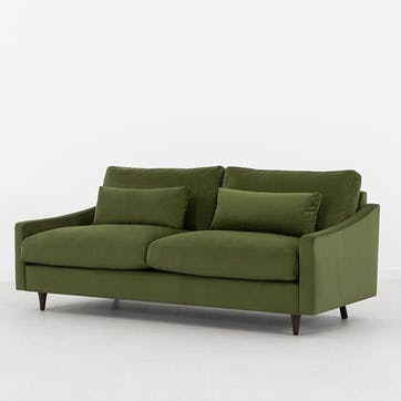 Model 07 Velvet 3 Seater Sofa, Vine