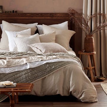 Linen Duvet Cover, Super King, Natural