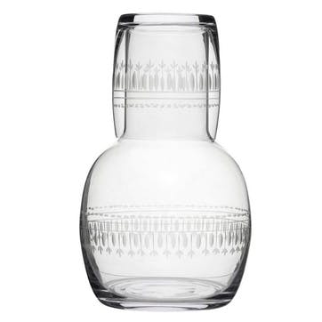 Oval Carafe and glass, 1.3l, Crystal