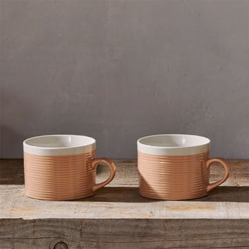 Kai Set of 2 Mugs 350ml, Terracotta