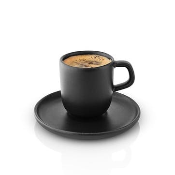Nordic Kitchen Espresso cup with saucer, Black
