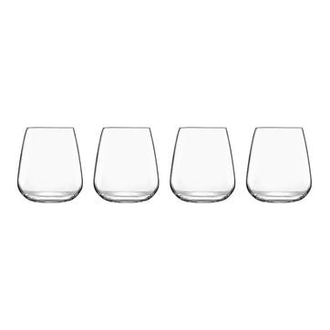 Talismano Set of 4 Double Old Fashioned Glasses 450ml, Clear