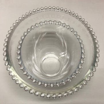 Pearl Glass Bowl 21cm, Clear