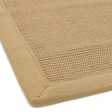 Sisal  linen border runner 200 x 300cm, linen