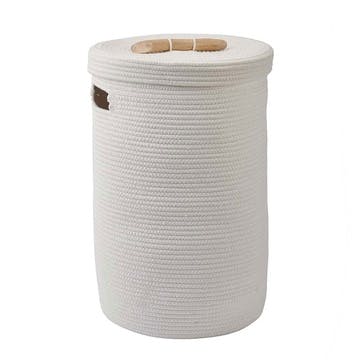 Otis Laundry Basket, Ivory