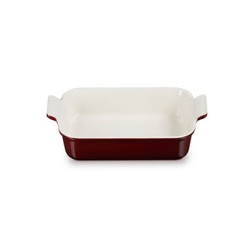 Stoneware Heritage Rectangular Dish 26cm, Garnet