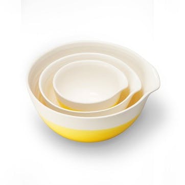 Colour Dip, Nested Bowls, Yellow