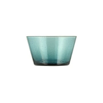 Recycled Set of 4 Glass Bowls D11.5cm, Mineral Blue
