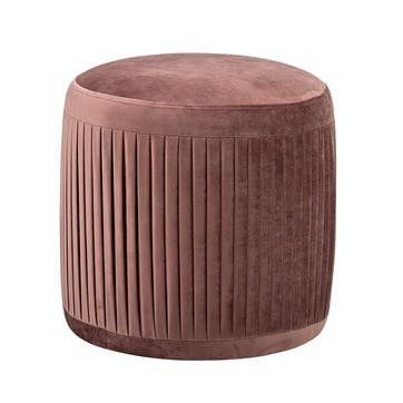Pleated Pouf, Rose
