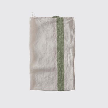 Arles Stripe Tea Towel H75 x W45cm, Olive