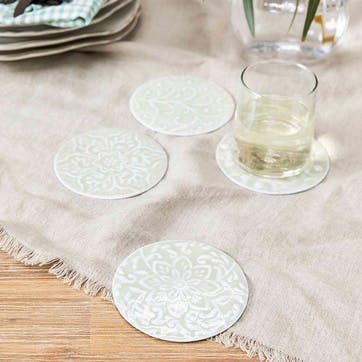 Fiskardo Set of 4 Coasters D11.5cm, Clay