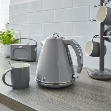 Retro Jug Kettle 1.5L, Grey