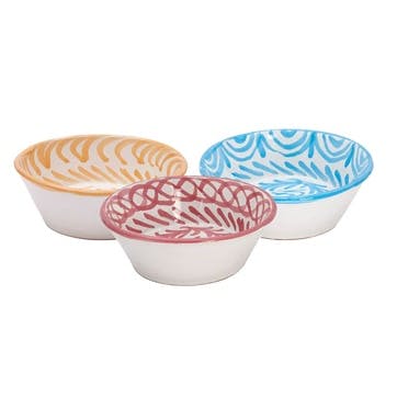 Sobremesa Set of 3 Aperitivo Bowls D12cm, Multi Colour