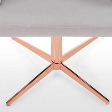 Keira Office Chair, Cloud Grey and Copper