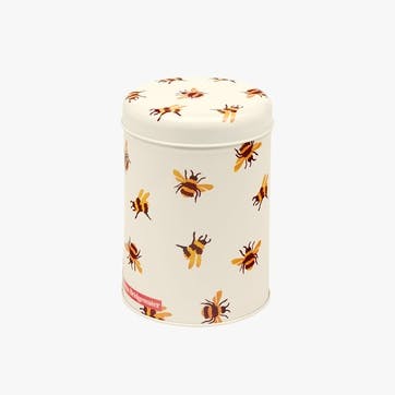 Bees Round Caddy 10cm  x 15cm, Yellow