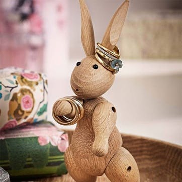 Rabbit Wooden Figurine, Oak