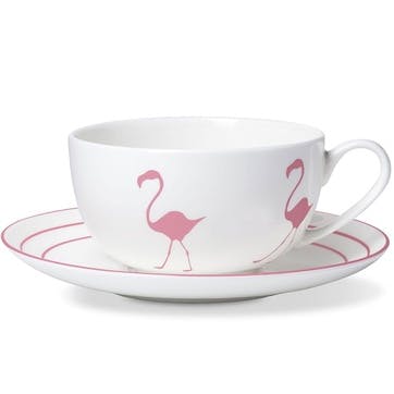 Flamingo Breakfast Cup & Saucer