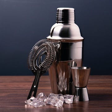 3 Piece Cocktail Set, Stainless Steel